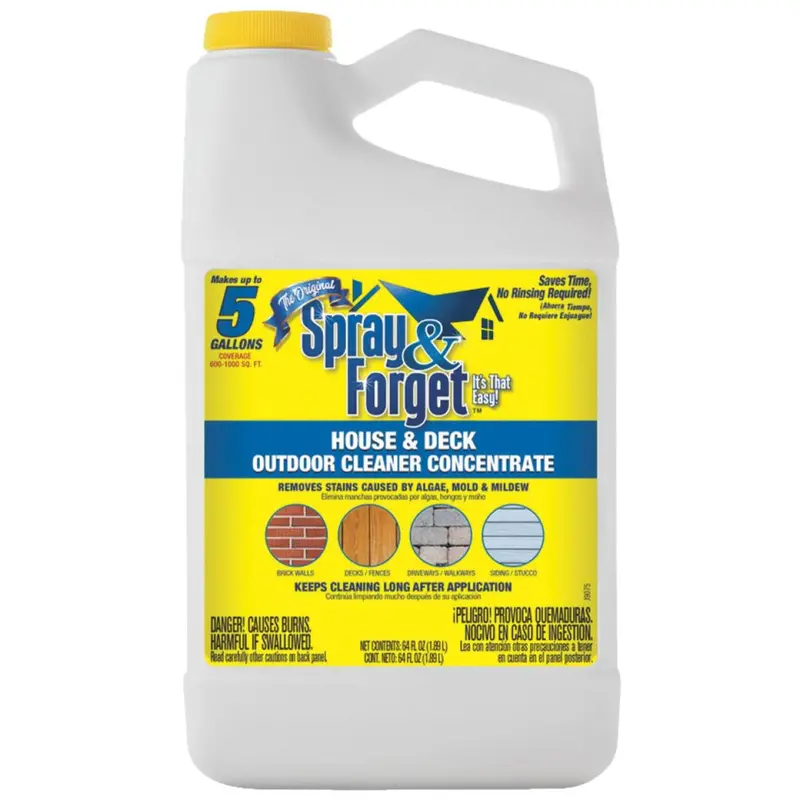 Spray & Forget Outdoor Cleaner Concentrate – Mold, Mildew & Algae Remover For Houses & Decks 1