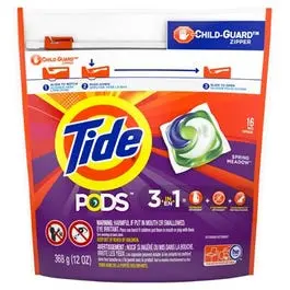 Spring Meadow Scent Laundry Detergent Pods – 16 Count 1