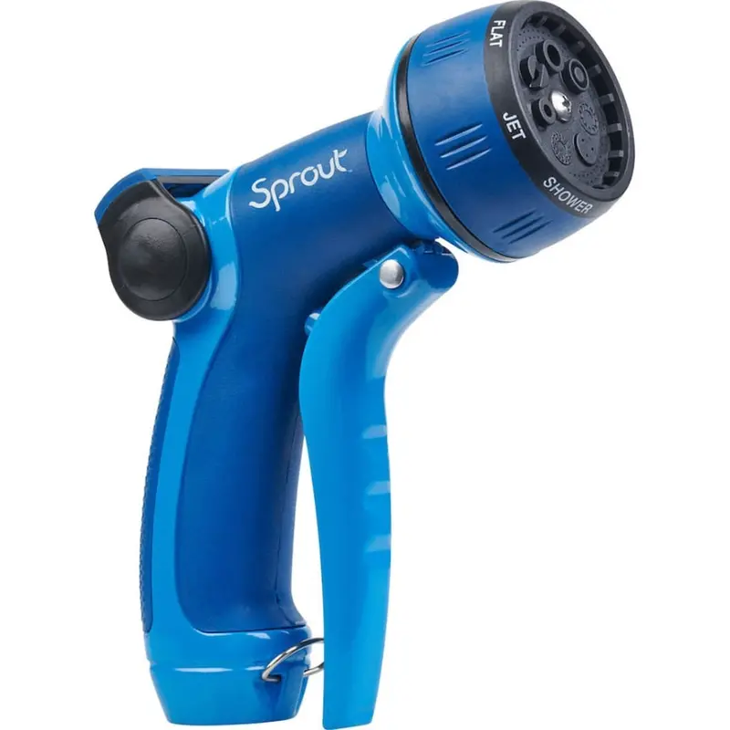 Sprout Metal Front-Trigger Spray Nozzle With 7 Adjustable Patterns 1