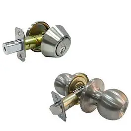 Stainless Steel Combination Door Lockset – Keyed Entry + Privacy Function 1