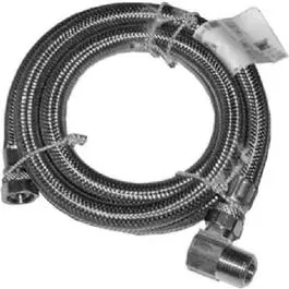 Stainless Steel Dishwasher Supply Hose – Universal 3/8-Inch Fip X 3/8-Inch Fip, 48-Inch Length 1