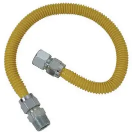 Stainless Steel Flexible Gas Range Connector – 60-Inch Length, 1/2-Inch Id X 5/8-Inch Od 1