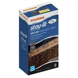 Staylit Warm White Led Icicle Lights – 100-Light Outdoor String Set 1