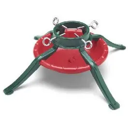 Steel Christmas Tree Stand In Red & Green – Fits 4.5" Trunks 1