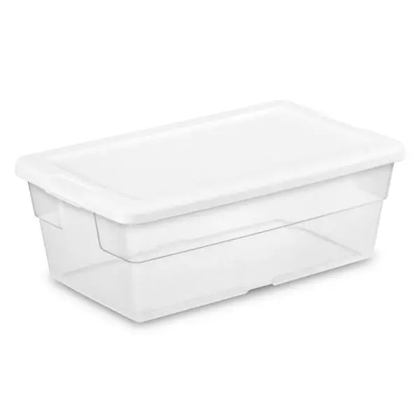 Sterilite 6-Quart Clear Latching Storage Box 1
