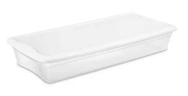 Sterilite Under-Bed Storage Box – Low-Profile Lidded Organizer 1