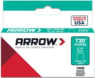 T20 Staples – 1/2-Inch Leg, 1000 Per Box For T2025 Stapler 1