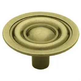 Target Round Cabinet Knob In Antique Brass – 1-5/16-Inch Diameter 1