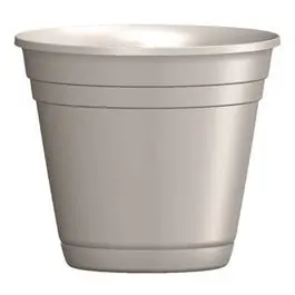 Taupe Resin Riverland Planter With Drainage Saucer – 8" Diameter 1