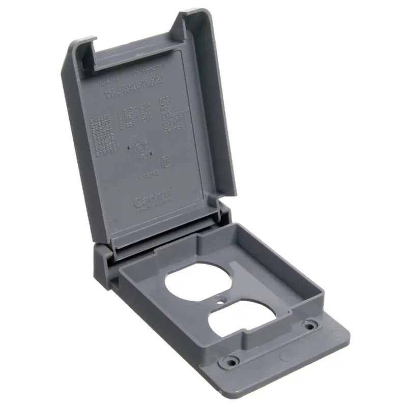 Thomas & Betts Single-Gang Weatherproof Duplex Outlet Box Cover 1
