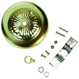 Traditional Canopy Light Fixture Kit – 5" Oil-Rubbed Brass, 7/16" Center Hole 1