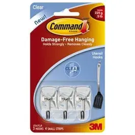 Transparent Hooks With Clear Removable Adhesive Strips 1