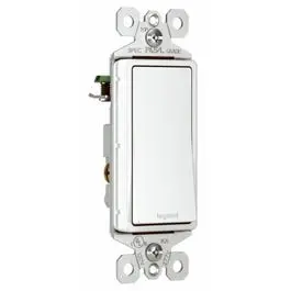 Triple-Pole Decorator Wall Switch – 15-Amp, Matte White Finish 1