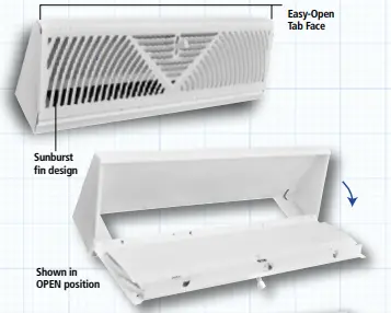 Truaire Baseboard Air Diffuser – Adjustable Louvered Vent For Heating/Cooling 1