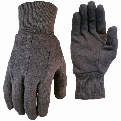 True Grip Brown Cotton Jersey Work Gloves – Men’S Size 1