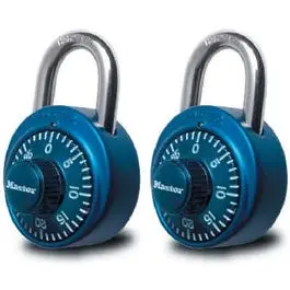 Two-Piece Colored-Dial Combination Padlock Set 1