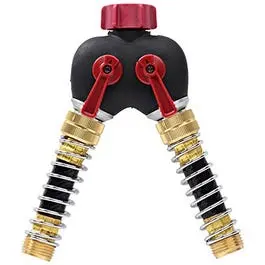 Two-Way Rubberized Hose Shut-Off Connector With Quick Release 1