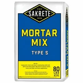 Type S Mortar Mix – 80 Lb Bag For Structural Masonry And Load-Bearing Applications 1