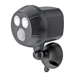 Ultra-Bright Wireless Led Spot Light – 400-Lumen Brown Motion-Sensing Outdoor Spotlight, No Wiring Required 1