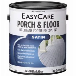 Urethane-Fortified Exterior Satin Porch & Floor Paint – Dark Gray Finish, 1-Gallon 1