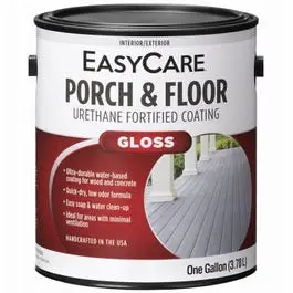 Urethane-Fortified Interior/Exterior Gloss Porch & Floor Paint, Light Gray, 1 Gallon 1