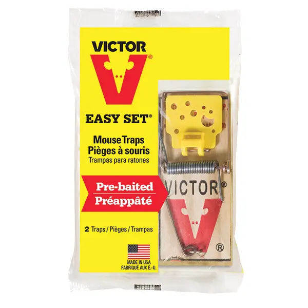 Victor Easy Set Mouse Traps – 2-Pack Reusable Snap Traps 1