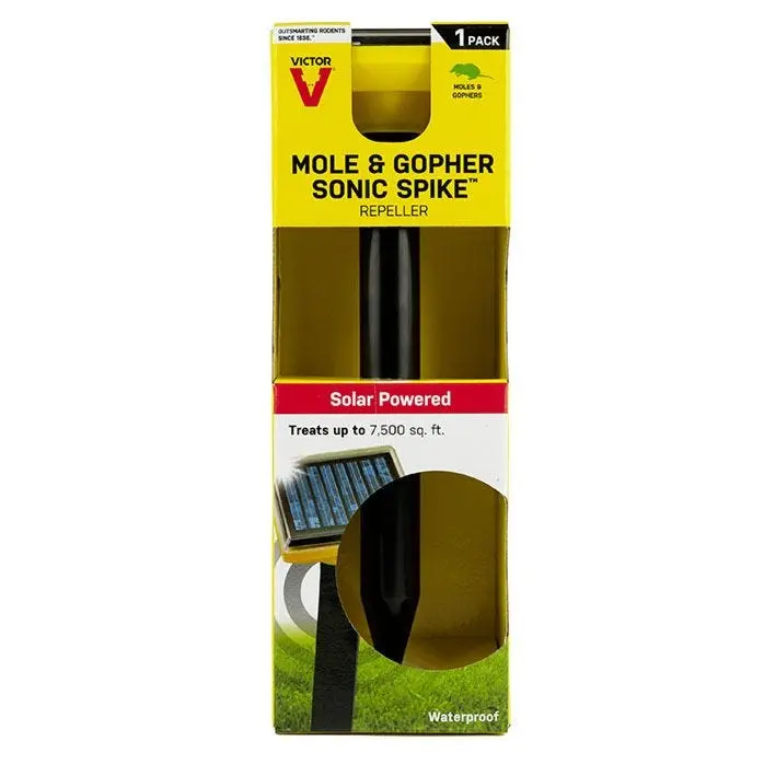 Victor Solar-Powered Sonic Spike – Ultrasonic Animal Repeller For Lawns 1