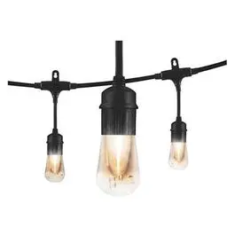 Vintage-Design Led Cafe Light String – 12 Bulbs, 24-Foot Total Length 1