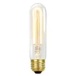 Vintage-Style Edison T10 Led Bulb – Amber-Tinted Globe, 60-Watt Equivalent 1