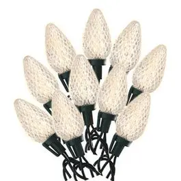 Warm White Faceted C9 Led Christmas Light Set – 25 Count 1