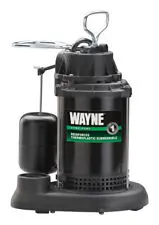 Wayne 1/2-Hp Thermoplastic Sump Pump – 115V, 65 Gpm, Vertical Float Switch 1