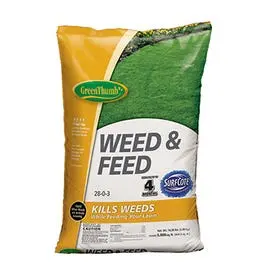 Weed & Feed Lawn Treatment – 28-0-3 Formula, 5,000 Sq. Ft. Coverage 1