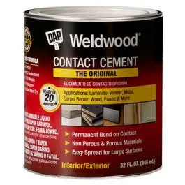 Weldwood 1-Quart Contact Cement – High-Strength Solvent-Based Adhesive For Bonding Surfaces 1