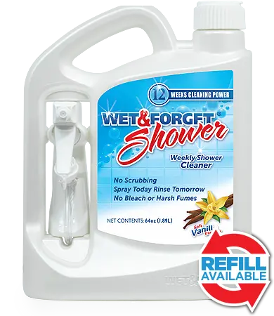 Wet & Forget Weekly Shower Cleaner – Vanilla Scent, No-Rinse Formula 1