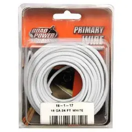 White 16-Gauge Primary Wire – 24-Foot Length 1