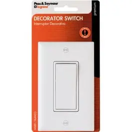 White 3-Way Quiet Decorator Light Switch – Premium Rocker Design 1