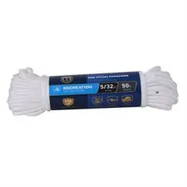 White 550 Paracord Nylon Rope – 5/32-Inch Diameter, 50-Foot Length 1