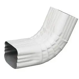 White Aluminum Gutter Front Elbow – Style A, 75°, 2 X 3 Inches 1