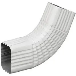 White Aluminum Gutter Side Elbow – Style B, 75°, 2 X 3 Inches 1