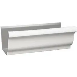 White Aluminum K-Style Rain Gutter – 5-Inch Width, 10-Foot Length 1
