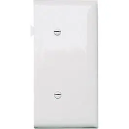 White Blank End Cap For Sectional Nylon Wall Plate Systems 1