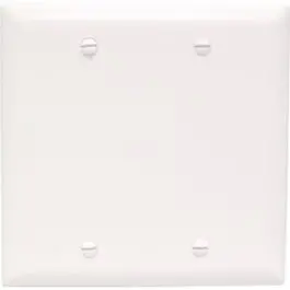 White Blank Nylon Wall Plate – Single-Gang, No Cutouts 1