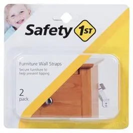 White Canvas Furniture Wall Strap Kit – 2-Pack 1