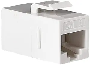 White Cat5E/Cat6 Inline Ethernet Coupler 1