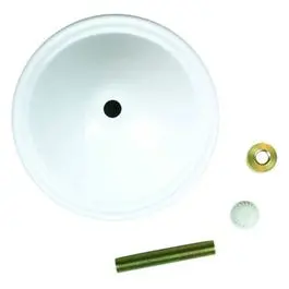 White Ceiling Blank-Up Kit — 5″ Diameter, 7/16″ Center Hole 1