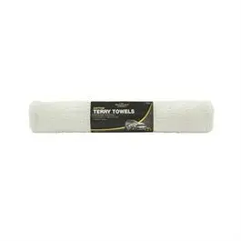 White Cotton Terry Car Detailing Towel – 14 X 17 Inches, 3-Pack 1