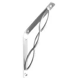 White Decorative Steel Shelf Bracket – 8-Inch Mounting Support 1
