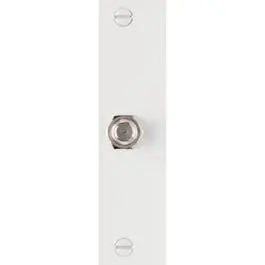 White F-Type Coaxial Wall Plate – Thermoplastic Housing 1