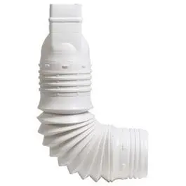 White Flex-A-Spout Downspout Adapter – 2" × 3" 1