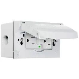 White Gfci Outlet Kit – 15-Amp, 125-Volt Ground Fault Circuit Interrupter 1